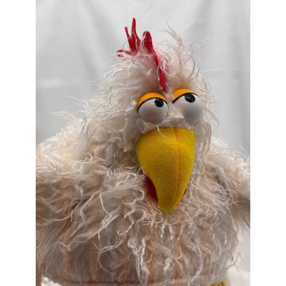 Elope Chicken Hat White Shaggy Plush Bird Rooster Novelty Costume Funny Cosplay
